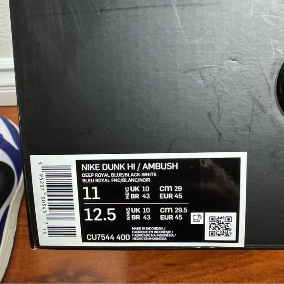 Nike Dunk High AMBUSH Deep Royal Size 11 - Picture 8 of 8